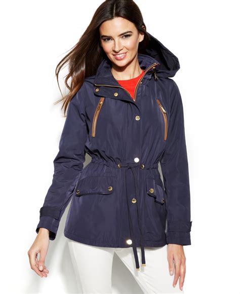 michael kors jacket women long|michael kors anorak jacket women.